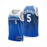 Camiseta Minnesota Timberwolves Anthony Edwards #5 Ciudad 2023-24 Azul