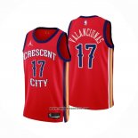 Camiseta New Orleans Pelicans Jonas Valanciunas #17 Statement 2023-24 Rojo