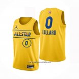 Camiseta All Star 2021 Portland Trail Blazers Damian Lillard #0 Oro