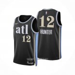 Camiseta Atlanta Hawks De'andre Hunter #12 Ciudad 2023-24 Negro