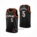 Camiseta Cleveland Cavaliers Yogi Ferrell #5 Ciudad 2020-21 Negro