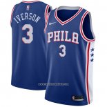 Camiseta Philadelphia 76ers Allen Iverson #3 Icon Azul