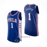 Camiseta Philadelphia 76ers James Harden #1 Icon 2021-2022 Authentic Azul