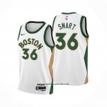 Camiseta Boston Celtics Marcus Smart #36 Ciudad 2023-24 Blanco
