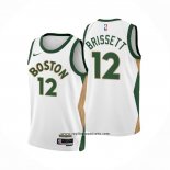 Camiseta Boston Celtics Oshae Brissett #12 Ciudad 2023-24 Blanco