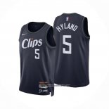 Camiseta Los Angeles Clippers Bones Hyland #5 Ciudad 2023-24 Azul