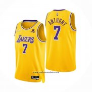 Camiseta Los Angeles Lakers Carmelo Anthony #7 75th Anniversary 2021-22 Amarillo