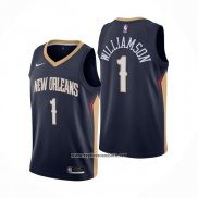 Camiseta New Orleans Pelicans Zion Williamson #1 Icon 2020-21 Azul
