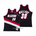 Camiseta Portland Trail Blazers Rasheed Wallace #30 Hardwood Classics Throwback Negro