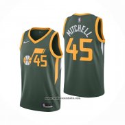 Camiseta Utah Jazz Donovan Mitchell #45 Earned 2018-19 Verde