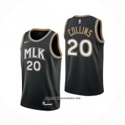Camiseta Atlanta Hawks John Collins #20 Ciudad 2020-21 Negro