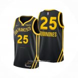 Camiseta Golden State Warriors Lester Quinones #25 Ciudad 2023-24 Negro