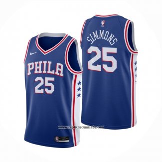 Camiseta Philadelphia 76ers Ben Simmons #25 Icon 2020-21 Azul
