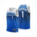 Camiseta Minnesota Timberwolves Kyle Anderson #1 Ciudad 2023-24 Azul