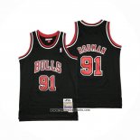 Camiseta Nino Chicago Bulls Dennis Rodman #91 Mitchell & Ness 1997-98 Negro