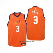 Camiseta Nino Phoenix Suns Chris Paul #3 Statement 2020-21 Naranja