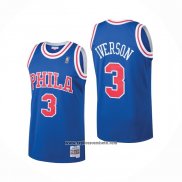 Camiseta Philadelphia 76ers Allen Iverson #3 Mitchell & Ness 1996-97 Azul