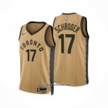 Camiseta Toronto Raptors Dennis Schroder #17 Ciudad 2023-24 Oro