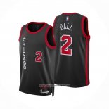 Camiseta Chicago Bulls Lonzo Ball #2 Ciudad 2023-24 Negro