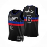 Camiseta Detroit Pistons Hamidou Diallo #6 Statement 2022-23 Negro
