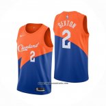Camiseta Cleveland Cavaliers Collin Sexton #2 Ciudad Edition Azul