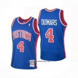Camiseta Detroit Pistons Joe Dumars #4 Mitchell & Ness 1988-89 Azul