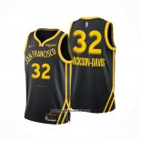 Camiseta Golden State Warriors Trayce Jackson-Davis #32 Ciudad 2023-24 Negro