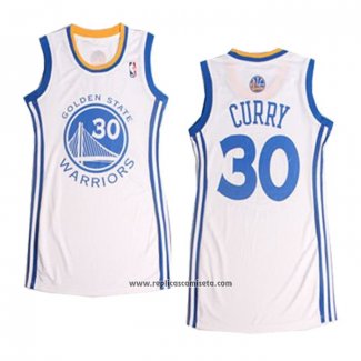 Camiseta Mujer Golden State Warriors Stephen Curry #30 Icon Blanco