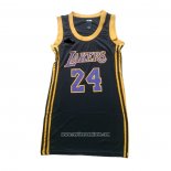 Camiseta Mujer Los Angeles Lakers Kobe Bryant #24 Negro2