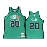 Camiseta Boston Celtics Ray Allen #20 Hardwood Classics Throwback 2007-08 Verde