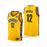 Camiseta Brooklyn Nets Joe Harris #12 Ciudad 2020-21 Amarillo