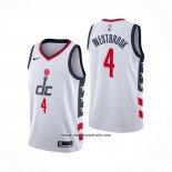 Camiseta Washington Wizards Russell Westbrook #4 Ciudad 2020-21 Blanco