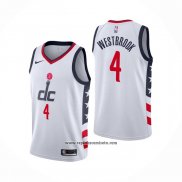 Camiseta Washington Wizards Russell Westbrook #4 Ciudad 2020-21 Blanco