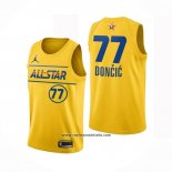 Camiseta All Star 2021 Dallas Mavericks Luka Doncic #77 Oro