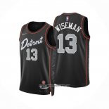 Camiseta Detroit Pistons James Wiseman #13 Ciudad 2023-24 Negro