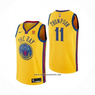 Camiseta Golden State Warriors Klay Thompson #11 Ciudad Amarillo