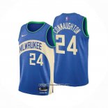 Camiseta Milwaukee Bucks Pat Connaughton #24 Ciudad 2023-24 Azul