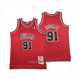 Camiseta Nino Chicago Bulls Dennis Rodman #91 Mitchell & Ness 1997-98 Rojo