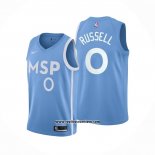 Camiseta Minnesota Timberwolves D'angelo Russell #0 Ciudad Azul