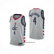 Camiseta Washington Wizards Russell Westbrook #4 Ciudad 2020-21 Gris