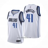 Camiseta Dallas Mavericks Dirk Nowitzki #41 Icon Blanco