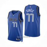 Camiseta Dallas Mavericks Luka Doncic #77 Icon 2021 Azul