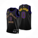 Camiseta Los Angeles Lakers Jalen Hood-Schifino #0 Ciudad 2023-24 Negro