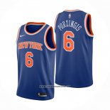 Camiseta New York Knicks Kristaps Porzingis #6 Icon Azul