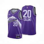 Camiseta Utah Jazz John Collins #20 Ciudad 2023-24 Violeta