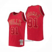 Camiseta Chicago Bulls Dennis Rodman #91 Retro 2020 Chinese New Year Rojo