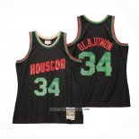 Camiseta Houston Rockets Hakeem Olajuwon #34 Mitchell & Ness 1993-94 Negro