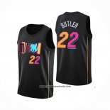 Camiseta Miami Heat Jimmy Butler #22 Ciudad 2021-22 Negro