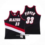 Camiseta Portland Trail Blazers Scottie Pippen #33 Hardwood Classics Throwback Negro