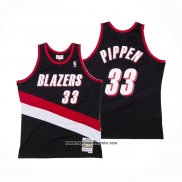 Camiseta Portland Trail Blazers Scottie Pippen #33 Hardwood Classics Throwback Negro